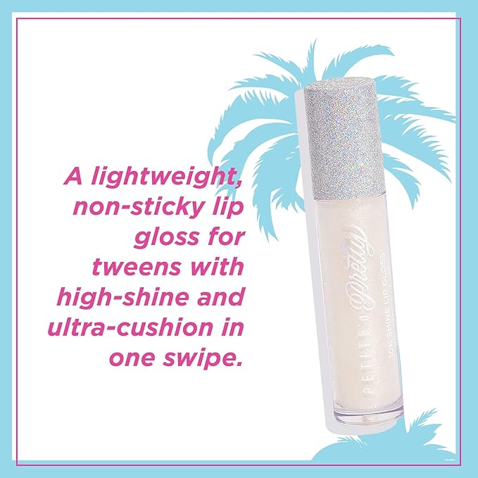 Petite 'n Pretty - Fully Feathered Volumizing Mascara & 10K Shine Lip Gloss (Diamond Heist) - Natural and Non-Toxic Face Makeup for Kids, Children, Tweens and Teens