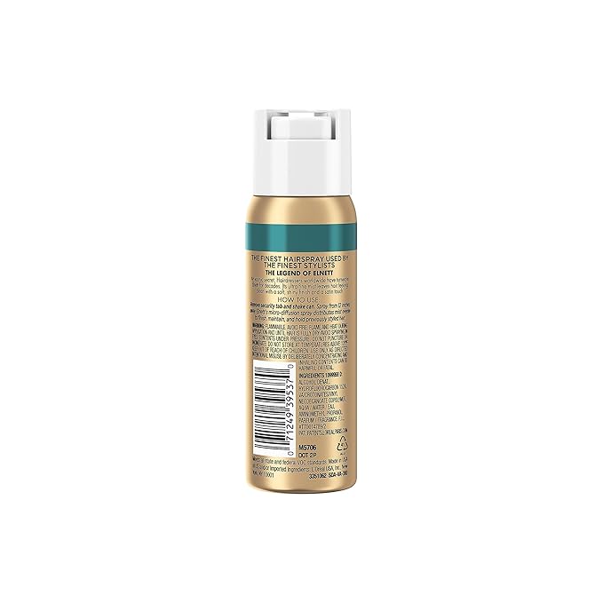 L'Oreal Paris Elnett Hair Care Elnett Satin Extra Strong Hold Hairspray - Unscented, Long Lasting + Humidity Resistant, Hair Styling Spray, 2.2 Oz
