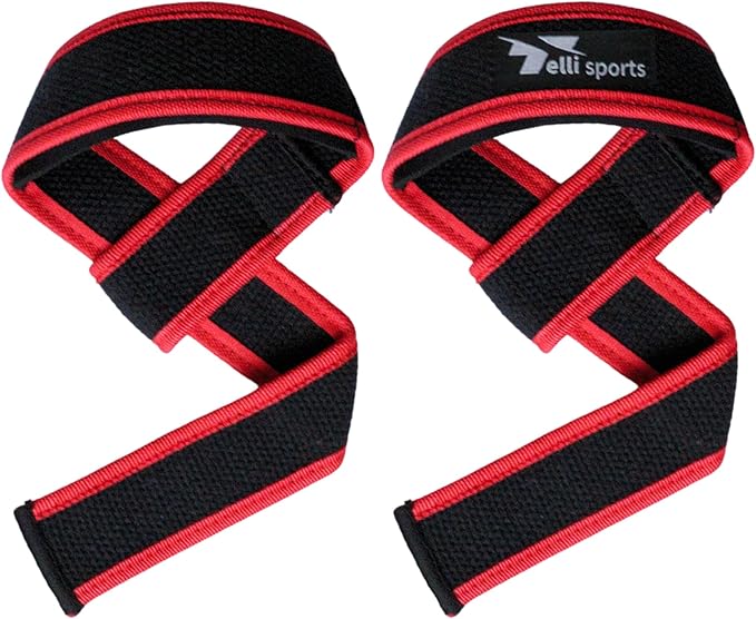 TelliSports Padded Wrist Straps Anti Slip Cotton Gym