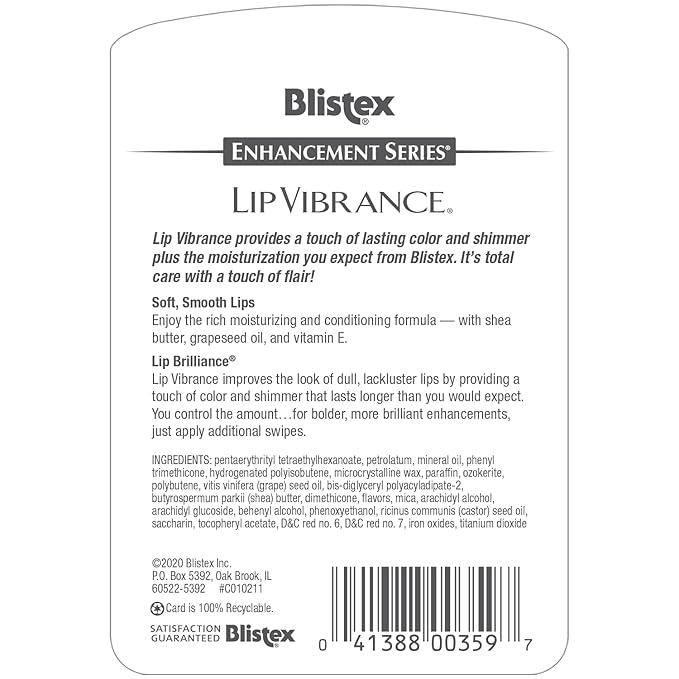 Blistex Lip Vibrance, 0.13 oz each