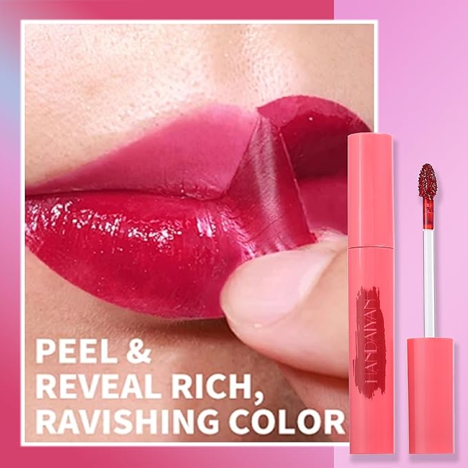 Wonder Blading Lip Stain Peel Off Masque, 6 Colors Tattoo Peel Off Mask, Matte Finish Peel Off Lip Stain, Waterproof & Transfer Proof Nude Lip Tint, Lip Tatoo Peel Lip Tint, 01# Orange Red