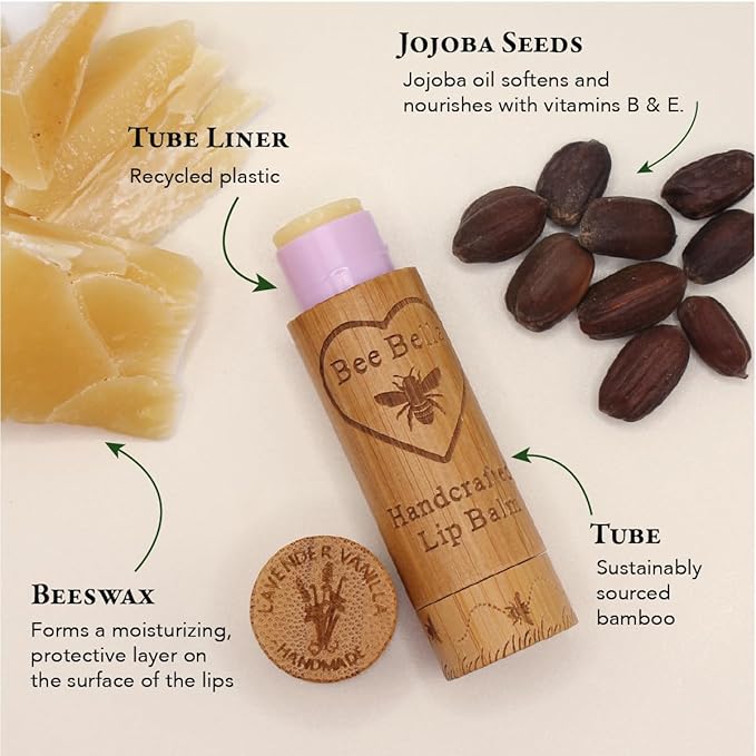 Bee Bella Lip Balm, Lavender Vanilla, Organic