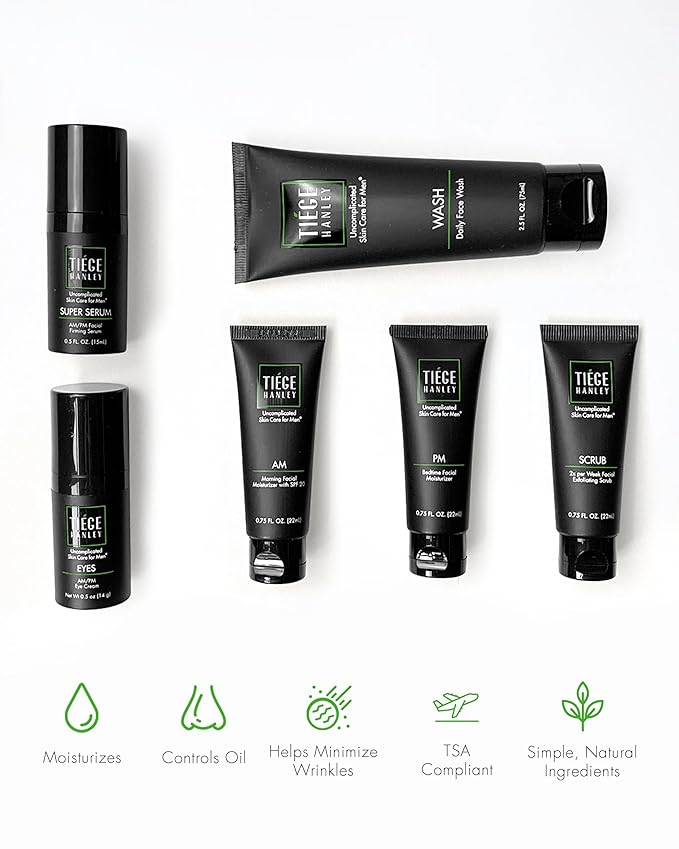 Tiege Hanley Mens Skin Care Set, Anti-Aging Skin Tiege