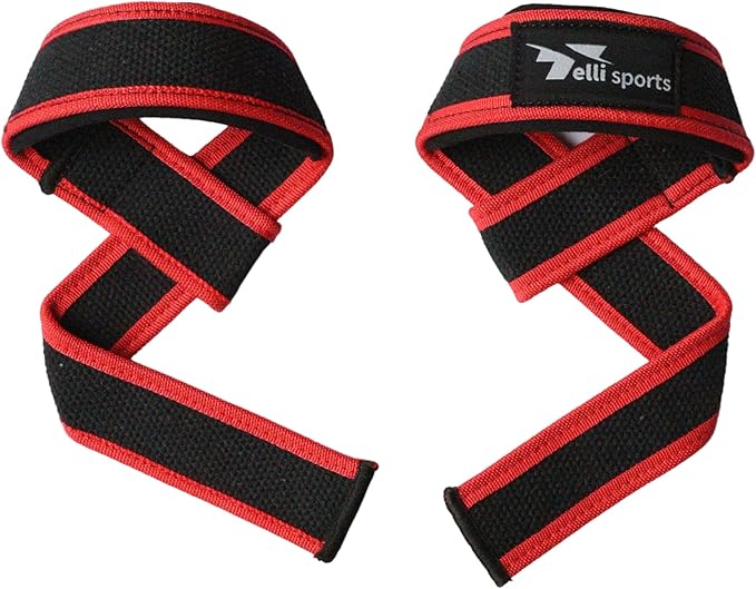 TelliSports Padded Wrist Straps Anti Slip Cotton Gym