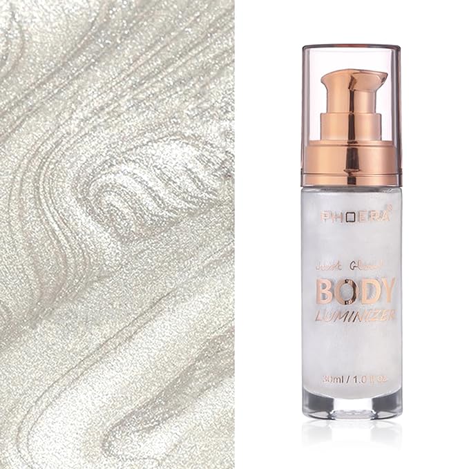 Body Shimmer Oil, Waterproof Long Lasting Moisturizing Bronze Platinum #05) 1oz