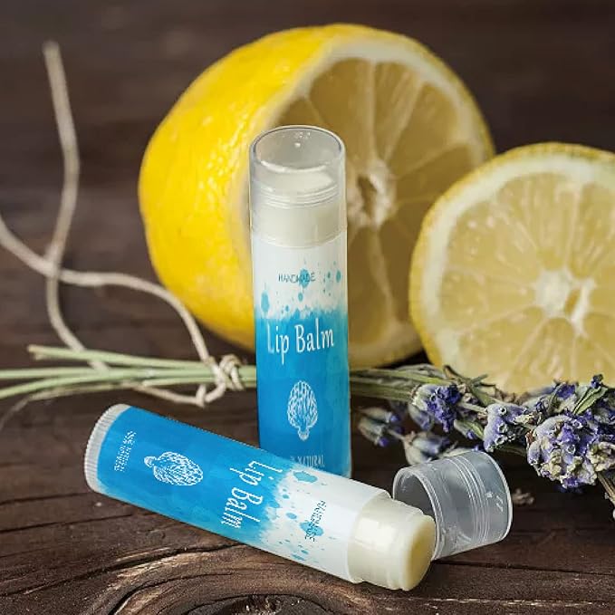 CRASPIRE Lip Balm Labels 80pcs Homemade Life-Blue)