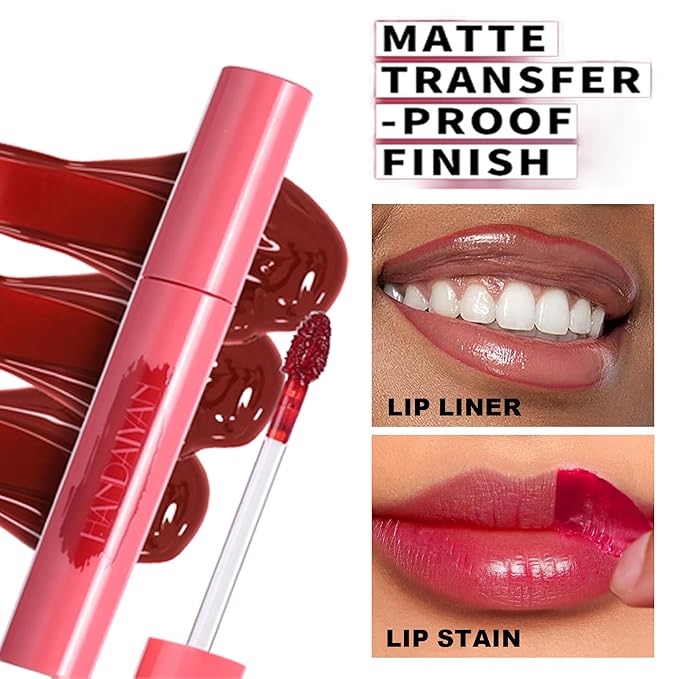 Wonder Blading Lip Stain Peel Off Masque, 6 Colors Tattoo Peel Off Mask, Matte Finish Peel Off Lip Stain, Waterproof & Transfer Proof Nude Lip Tint, Lip Tatoo Peel Lip Tint, 01# Orange Red