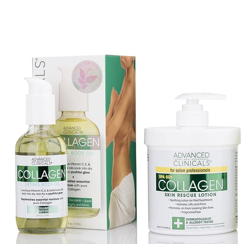 Advanced Clinicals Collagen Body Cream Moisturizer Hydrating
