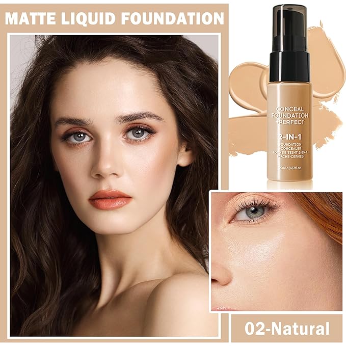 Concealer Full Coverage Foundation for Mature Skin,Oil Control