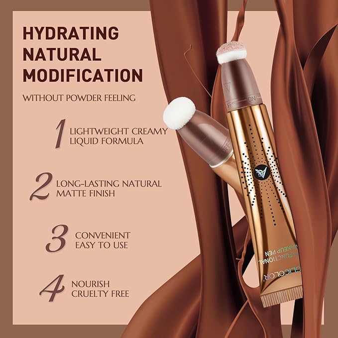 Contour Stick With Cushion Applicator,Liquid Contour Wand,Cream Contour