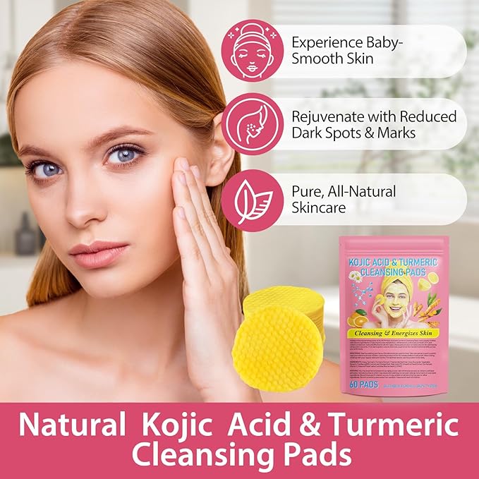 Turmeric face scrub pads, 60pcs