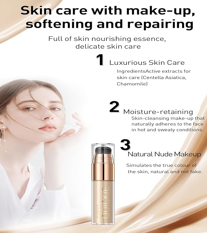 Stay Matte Liquid Foundation Concealer, Silky, Mist, Moisturizing, Types (#02)