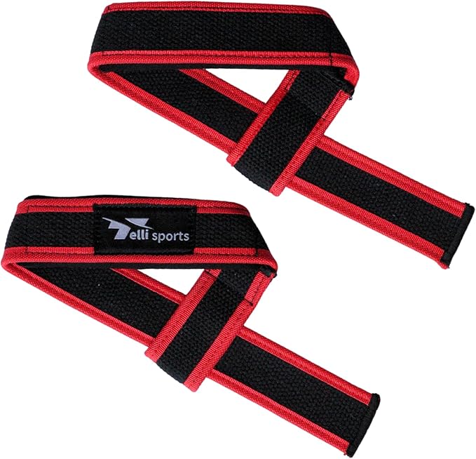 TelliSports Padded Wrist Straps Anti Slip Cotton Gym