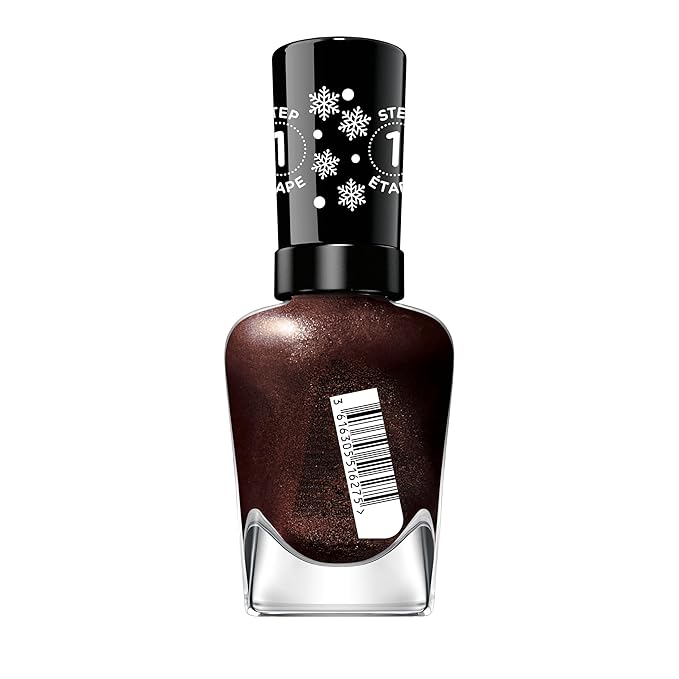 Sally Hansen Miracle Gel, Hot Cocoa Cuddles, Long Lasting, Gel-Like Formula, No UV Lamp Needed, Opaque, Shimmery Brown Nail Polish