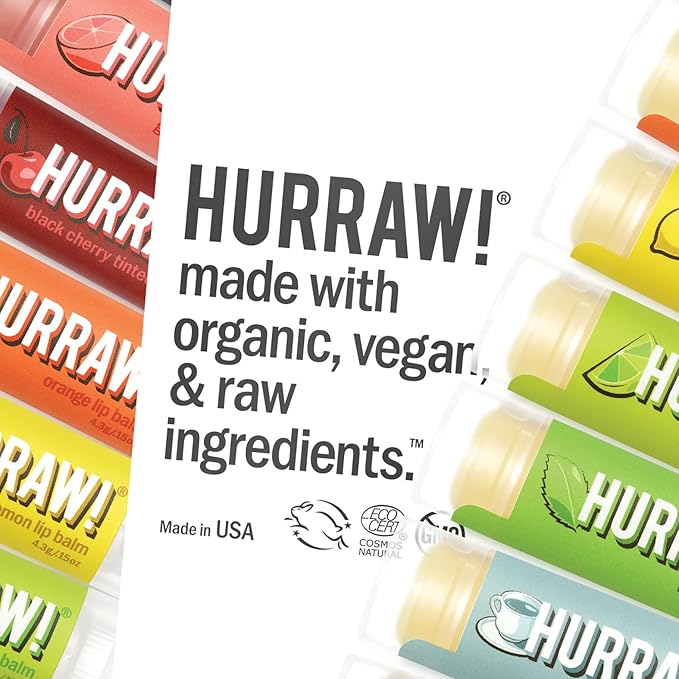Hurraw! Unscented Lip Balm, 2 Pack: Palm