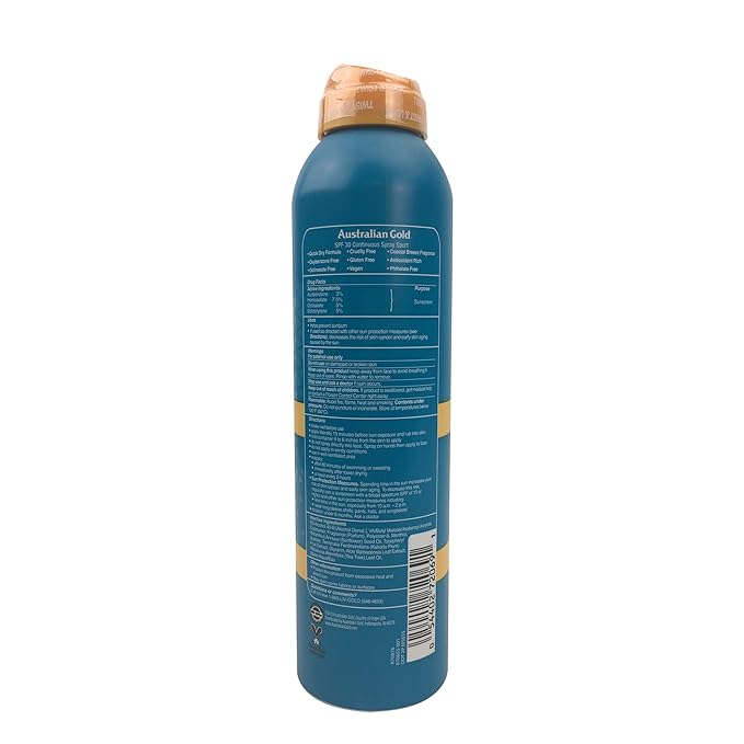 Australian Gold Extreme Continuous Spray Sunscreen SPF 30, Broad Spectrum, Sweat and Water Resistant, Non-Greasy, Oxybenzone Free, Cruelty Free, Sport-New, Coastal Breeze, 6 Ounce