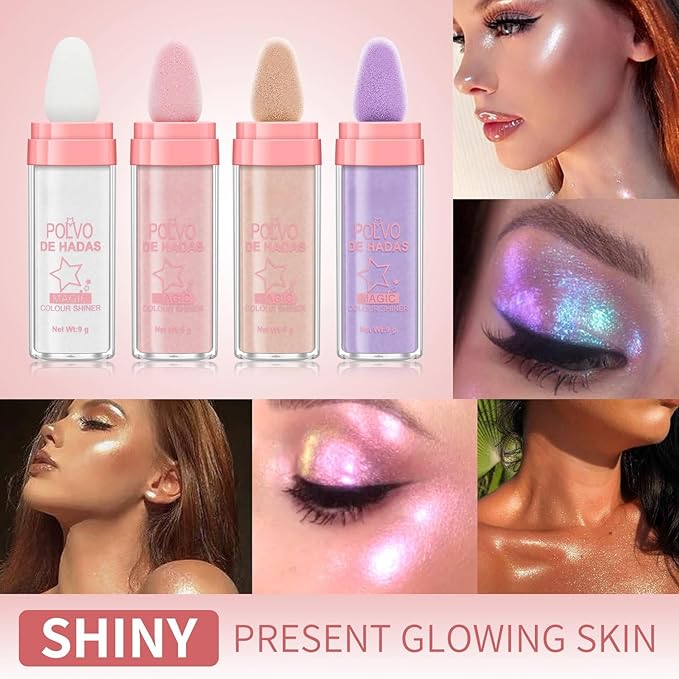 Polvo De Hadas Fairy Dust Highlight Patting Powder Golden brown)