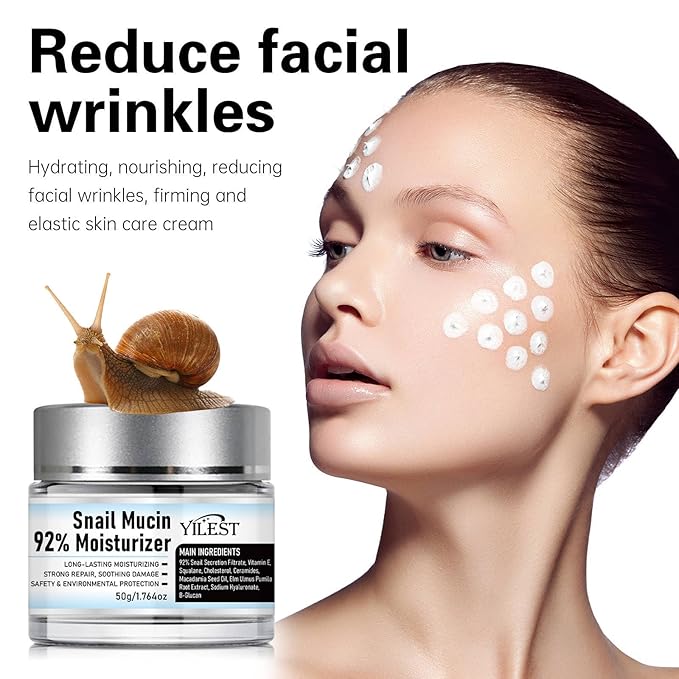 Crema de Baba de Caracol Original, Vitamin C Facial Serum 1.01 Oz, Snail Mucin 92% Moisturizer Daily Face Gel Cream1.76 Oz, Facial Cleanser 3.52 Oz for all skin type (3pcs)
