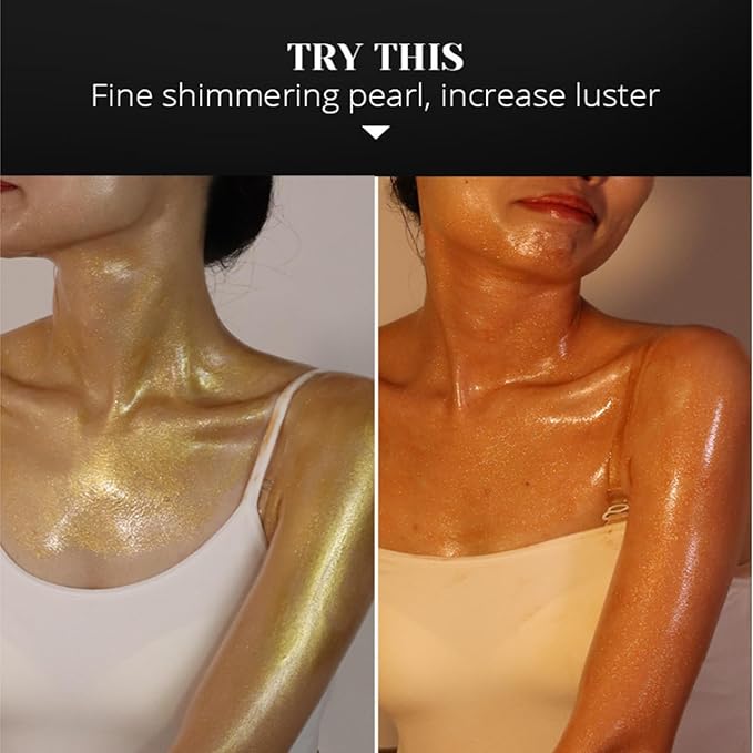 Shimmer Body Oil,Face and Body Liquid Luminizer,Waterproof Moisturizing