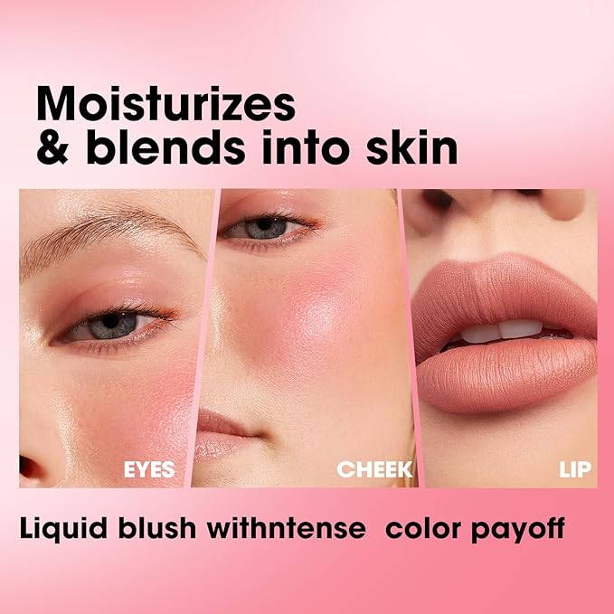 Jolilab Liquid Blush - High Pigment, Long - Lasting, Buildable Color for a Natural Glow(#1+2+3)