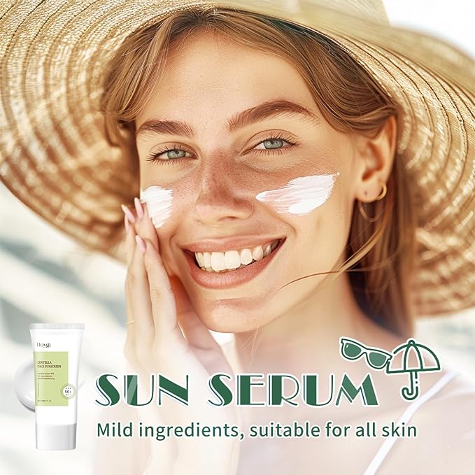 πΆπππ‘πππΓ‘ Korean Sunscreen Calming Moisture Daily Sunscreen SPF 50+ PA++++, Facial Sunscreen for Women, Water-fit Sun Serum No White Cast, Vegan Sunscreen for Face Korean Skincare