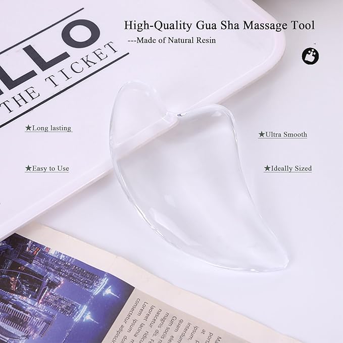 Transparent Gua Sha Facial Tools Natural Sculpting