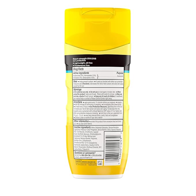 Neutrogena Beach Defense Water-Resistant Sunscreen Lotion with Broad Spectrum SPF 30, Oil-Free and PABA-Free Oxybenzone-Free, UVA/UVB Sun Protection, SPF 50, 6.7 fl. oz