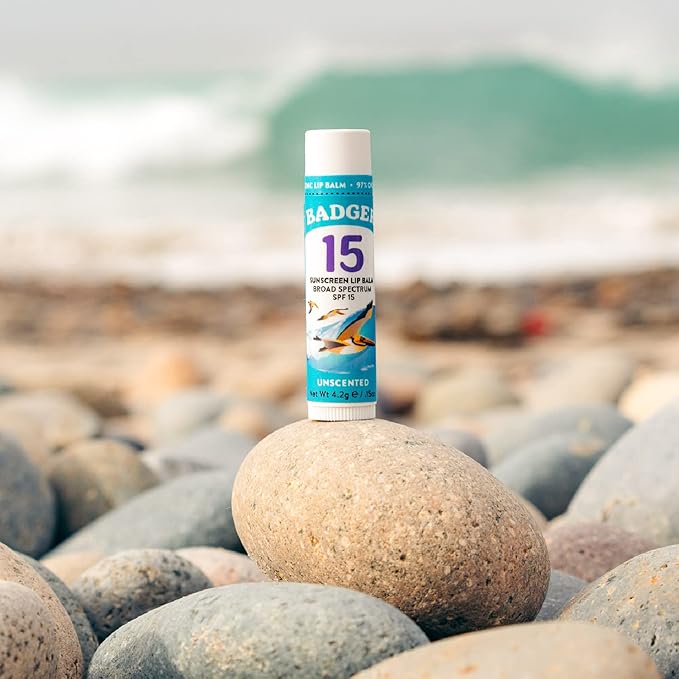 Badger Sunscreen Lip Balm SPF 15, oz