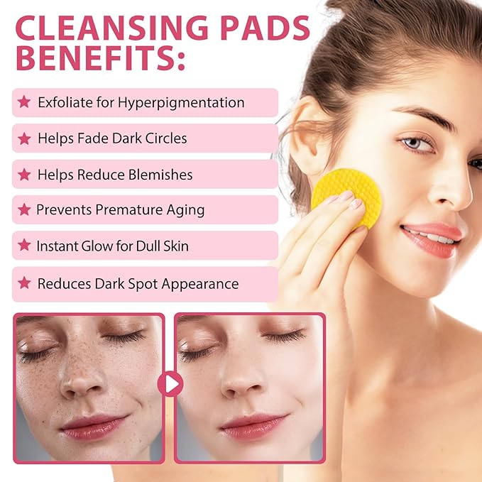 Turmeric face scrub pads, 60pcs