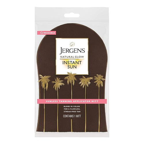 Jergens Natural Glow Body Applicator Mitt, Flawless, Streak-free Tanning Blender Glove, Reusable Tanning Mitt Protects Hands, Deep