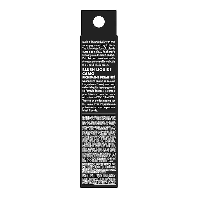 e.l.f. Camo Liquid Blush, Long-lasting Liquid Blush For Suave Mauve