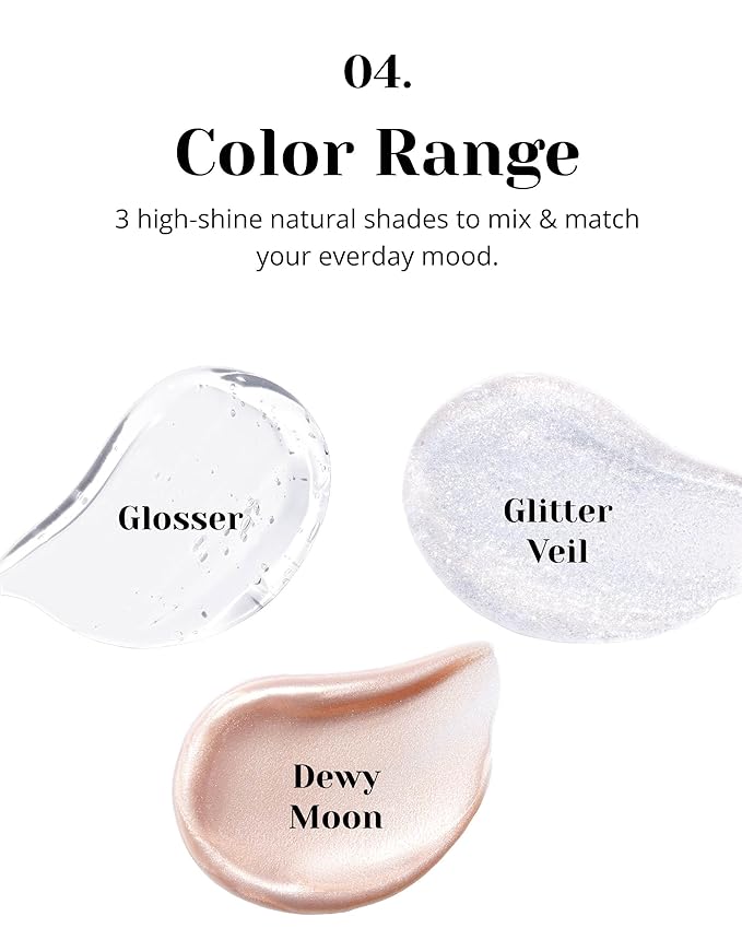 Glint Liquid Gel Highlighter (Glitter Veil, 0.) - Nose, Lips. 1oz