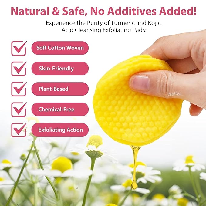 Zrw turmeric face scrub pads,80pcs