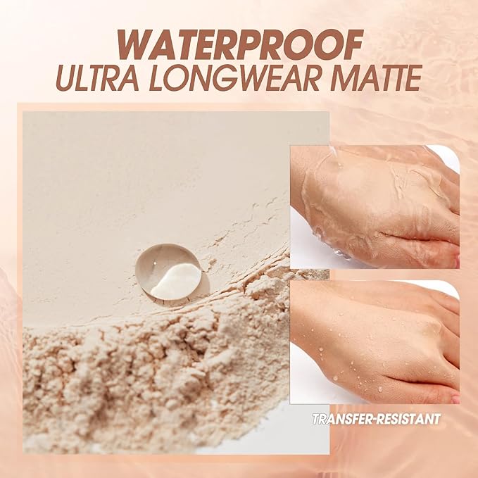 Oil Control Face Pressed Powder,Matte Smooth Flawless Setting 0.35Oz