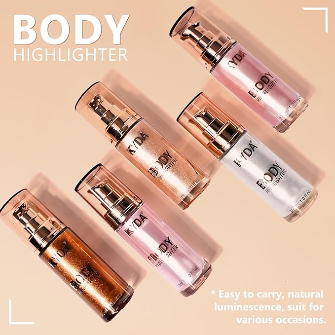 Body Shimmer Oil,Liquid Glow Illuminator Body Luminizer Glow Fl Oz#106