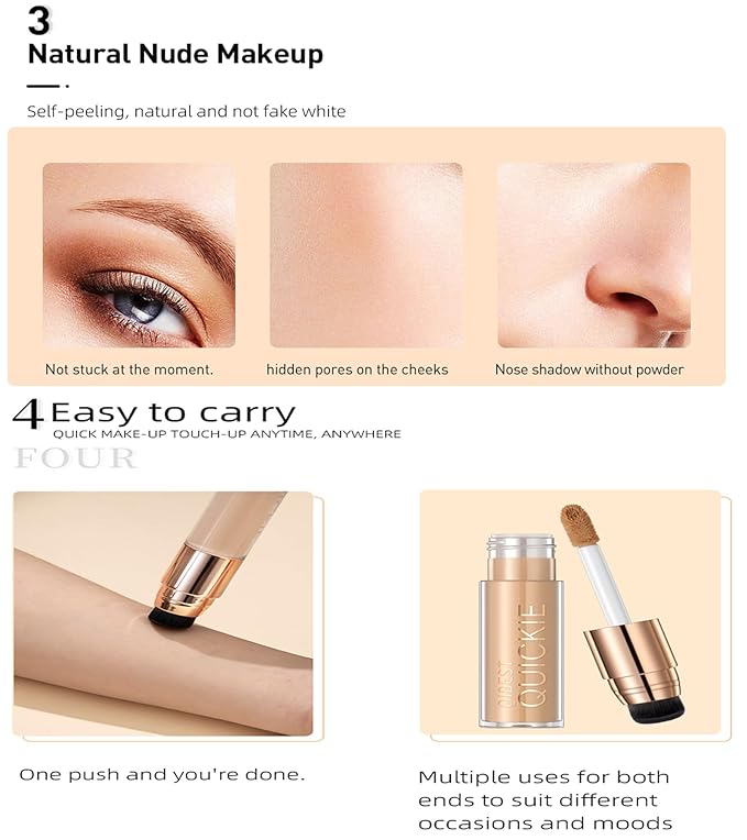 Mattte Liquid Concealer Foundation, Silky Foundation Mist Makeup, Finish (#03)