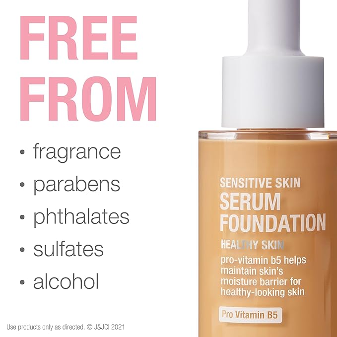 Neutrogena Healthy Skin Sensitive Skin Serum Foundation with Light/Medium 01, 1 oz