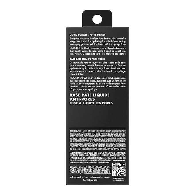 e.l.f. Liquid Poreless Putty Primer, Lightweight Face Primer & Cruelty-free