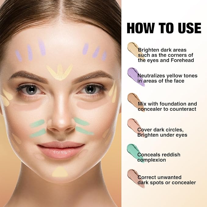 Contour Stick Corrects Skin Tone Bronzer Waterproof Sweat Concealer Deep