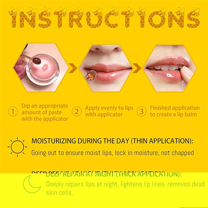 4PCS Lip Balm Honey Pot, Honey Sleeping