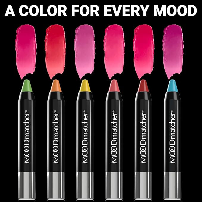 MOODmatcher Twist Stick Original Color-Change Lipstick -12 Hour Long Wear, Waterproof, Ultra Hydrating With Aloe & Vitamin E, Smudgeproof, faderproof & Kissproof (Pink)