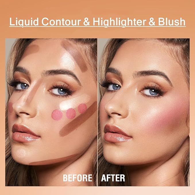 URQT Highly Pigmented Liquid Contour - Built-in Sponge