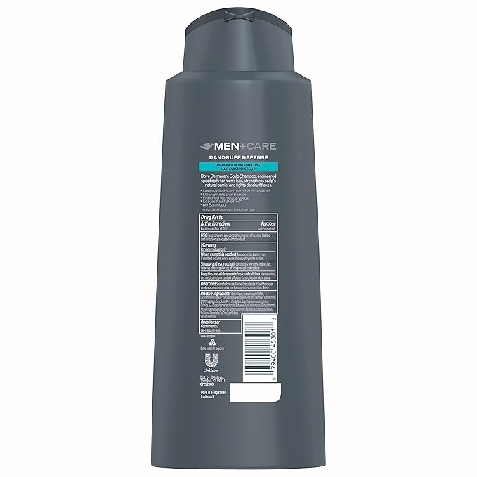 DOVE MEN + CARE 2 in 1 Shampoo and Conditioner Dandruff Defense 4 Count 20.4 oz
