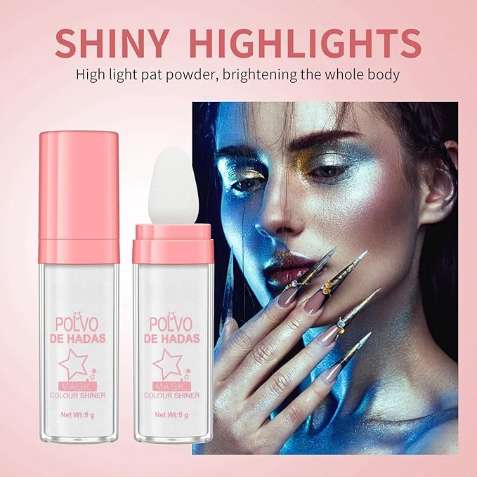 Polvo De Hadas Fairy Dust Highlight Patting Powder Golden brown)