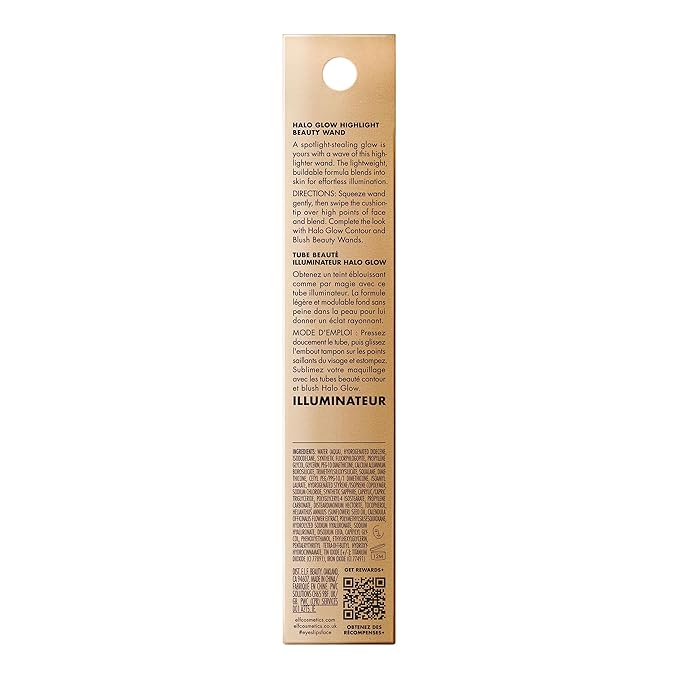e.l.f. Halo Glow Highlight Beauty Wand, Liquid Highlighter Rose Quartz