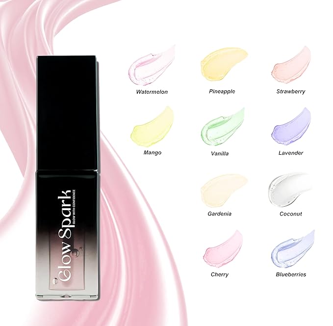 Lip Glow Oil for Radiant, Fuller Lips. Luxurious Hydration & All-Day Moisture for Lip Elegance (Cherry)