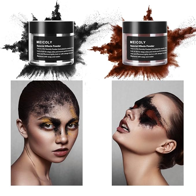 MEICOLY Brown Special Effects Powder,Ultrafine Loose Dirt Powder Halloween, 0.88Oz