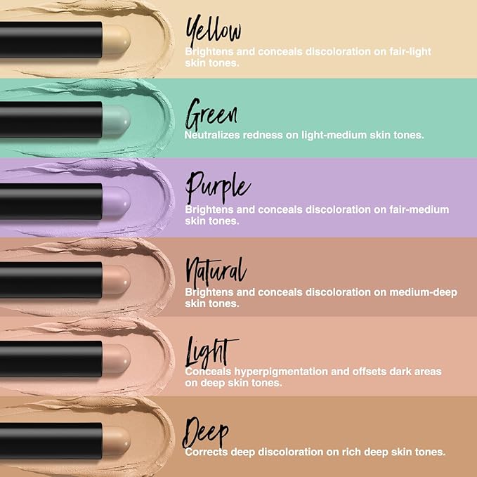 Contour Stick Corrects Skin Tone Bronzer Waterproof Sweat Concealer Purple