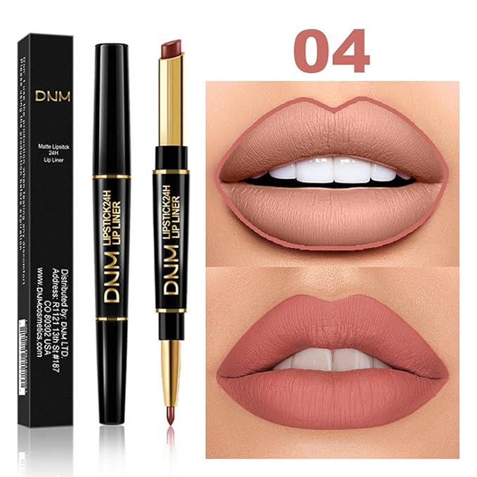 PHOERA Foundation Full Coverage,3Pcs Lip Liner and Lipstick Sand+Lip SetA)