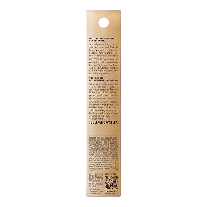 e.l.f. Halo Glow Highlight Beauty Wand, Liquid Highlighter Cruelty-free,Champagne Campaign